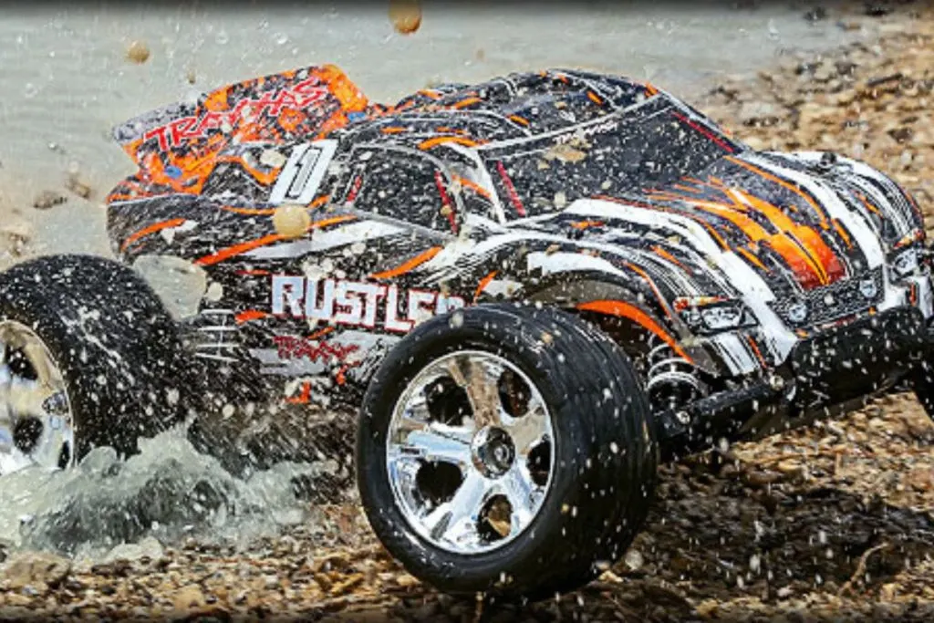 Traxxas Rustler RC Car In water